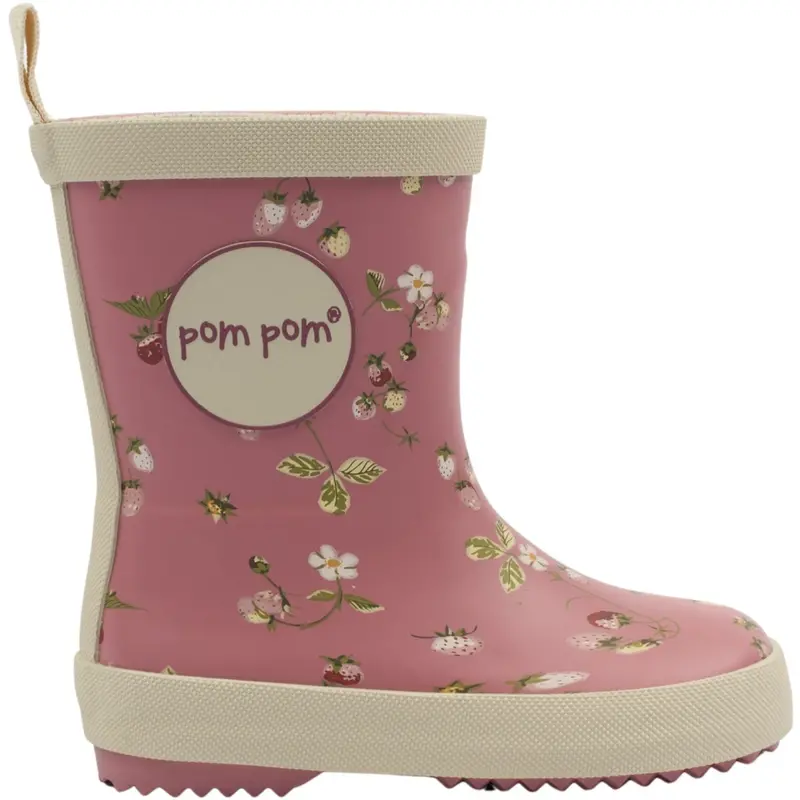 Pom Pom Dusty Rose Strawberry Aop Bliss Rubber Boot Aop 2