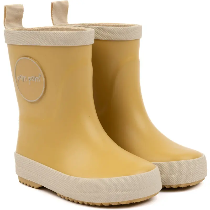 Pom Pom Dusty Yellow Gumboots™ Solid 1