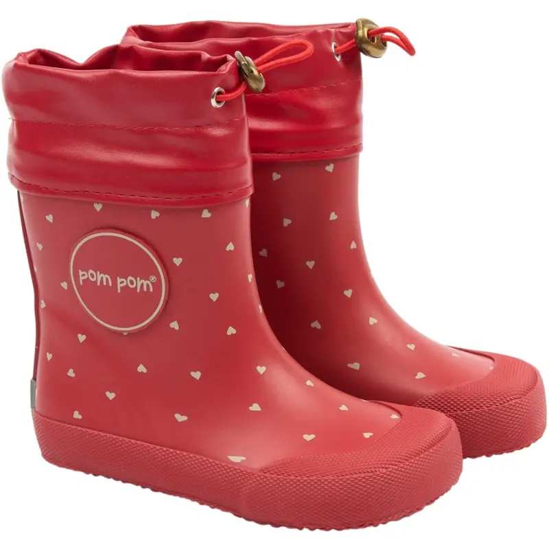Pom Pom Samba Heart Aop Bell Barefoot Rubber Boot 1