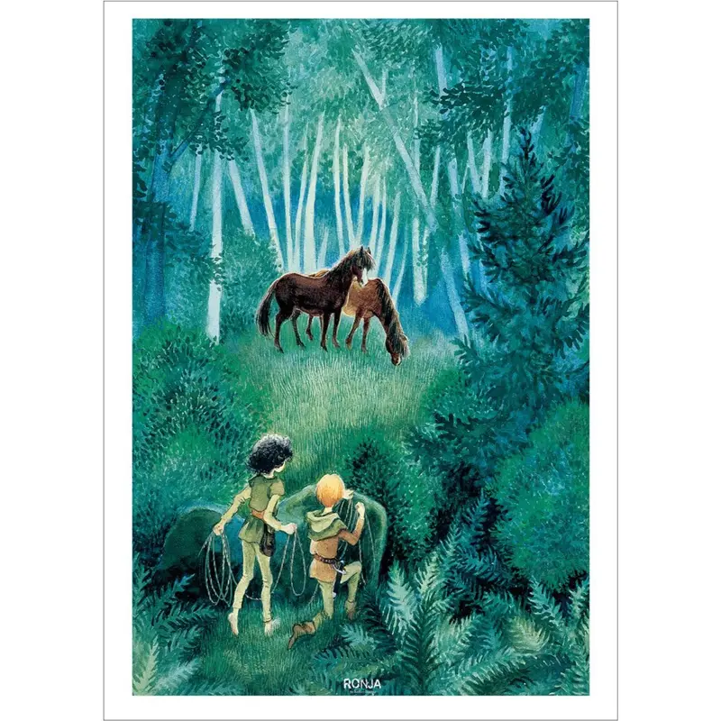Poster & Frame Astrid Lindgren - Horses In The Woods - Ronja The Robbers Daughter 1