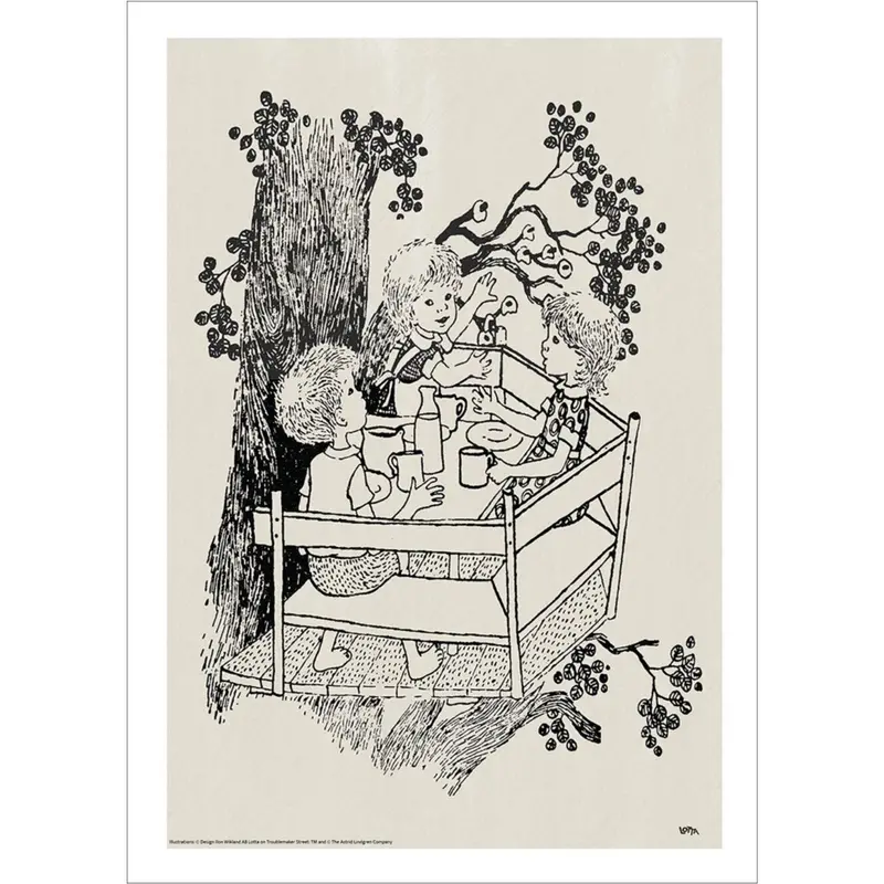 Poster & Frame Astrid Lindgren - The Wood Cabin - Lotta 1