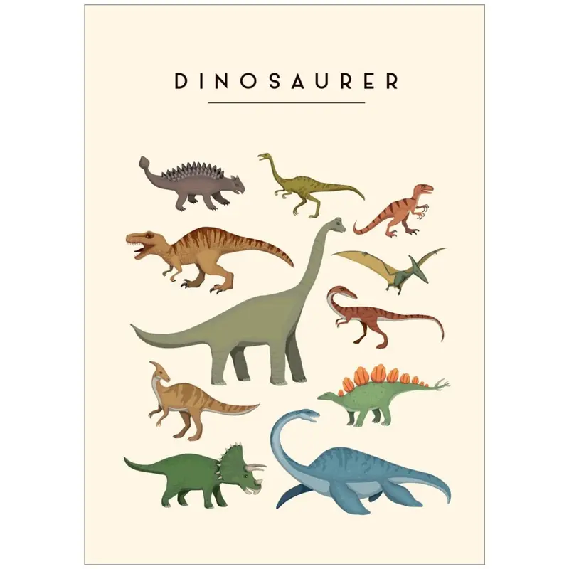 Poster & Frame Citatplakat - Dinosaurer – Børneplakat 1