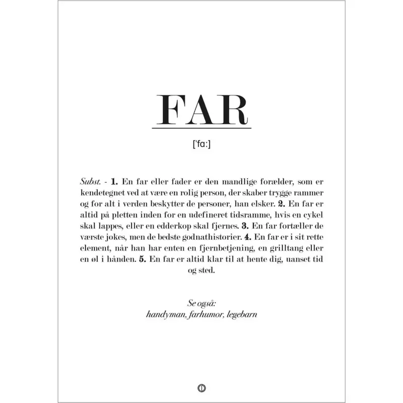 Poster & Frame Citatplakat - Far Definition 1