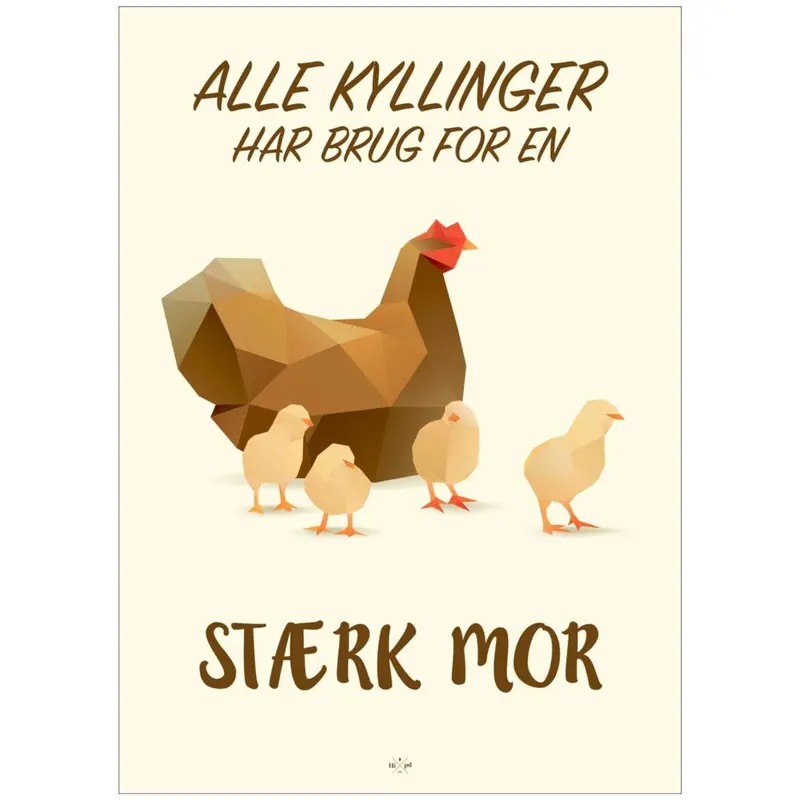Poster & Frame Citatplakat - Stærk Mor 1