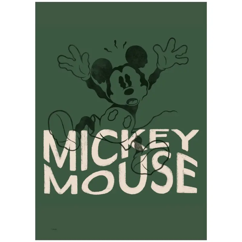 Poster & Frame Disney - Wavy Mickey Green 1