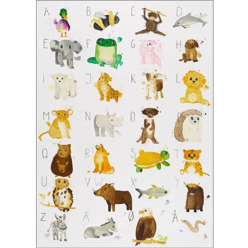 Poster & Frame Et Lille Atelier - Kids - Abc Plakat 1
