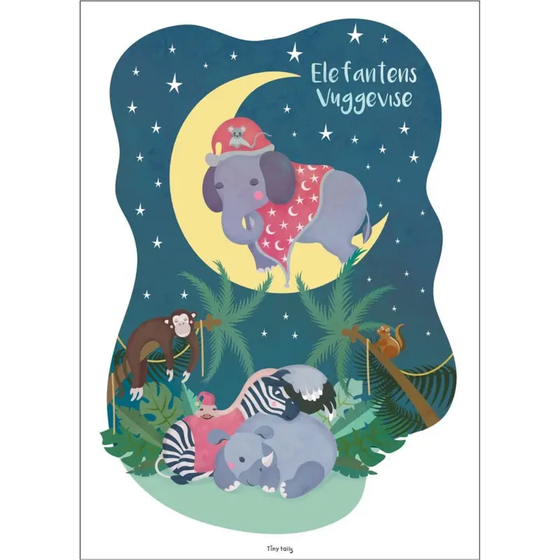 Poster & Frame Tiny Tails - Elefantens Vuggevise 1