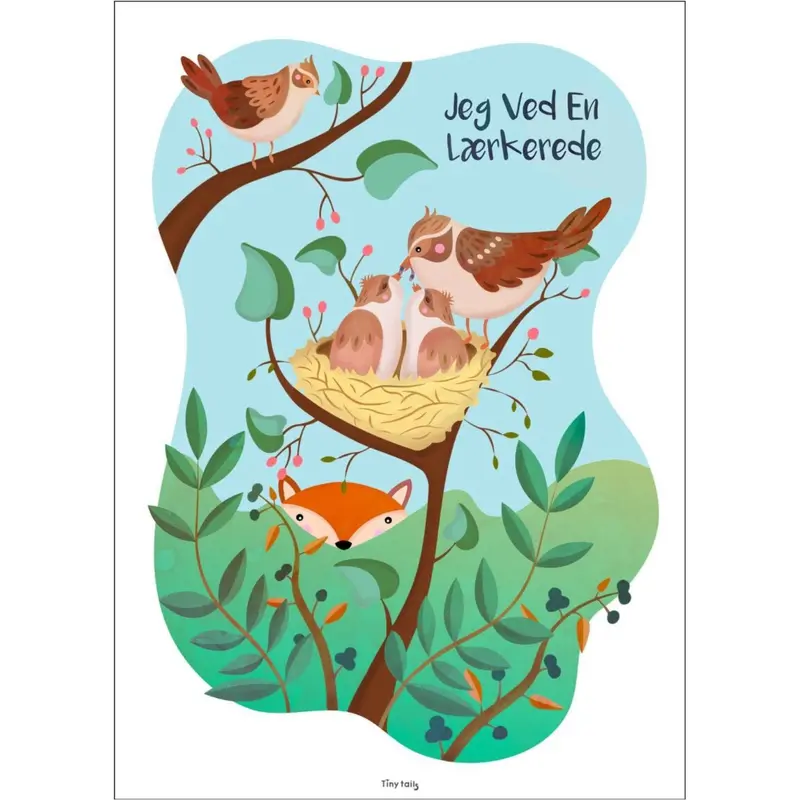 Poster & Frame Tiny Tails - Jeg Ved En Lærkerede 1