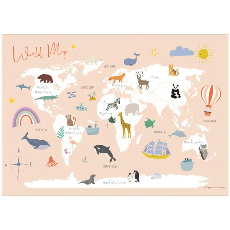 Poster & Frame Wild Apple - Explore The World Map 1