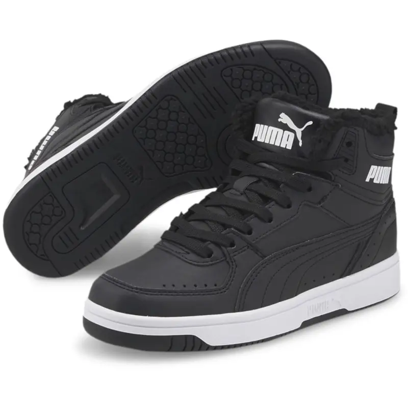 Puma Black Puma Rebound Joy Fur Jr Boot 1