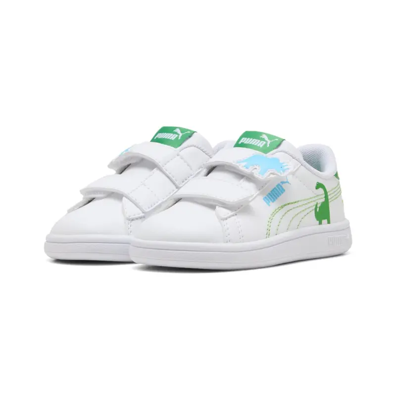 Puma White-Green Fruit-Vibrant Blue Puma Smash 3.0 Dino V Inf 1