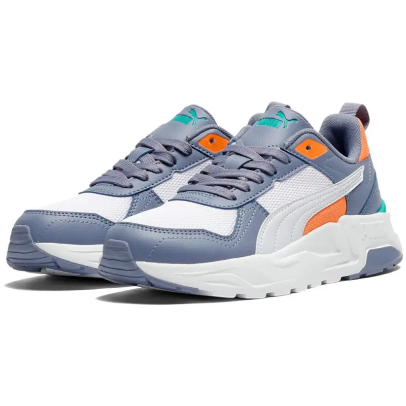 Puma White-Silver Mist-Gray Sky Trinity 2 Lt Jr 1
