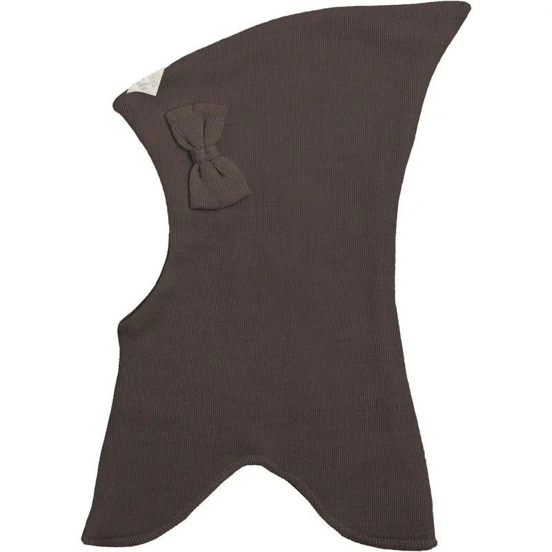 Racing Kids Nisse Balaclava With Bow Dark Plum Brown 1