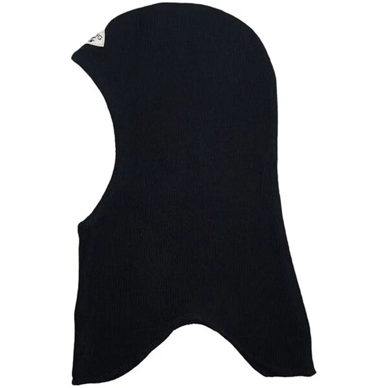Racing Kids Round Balaclava Wool/Cotton Black 1