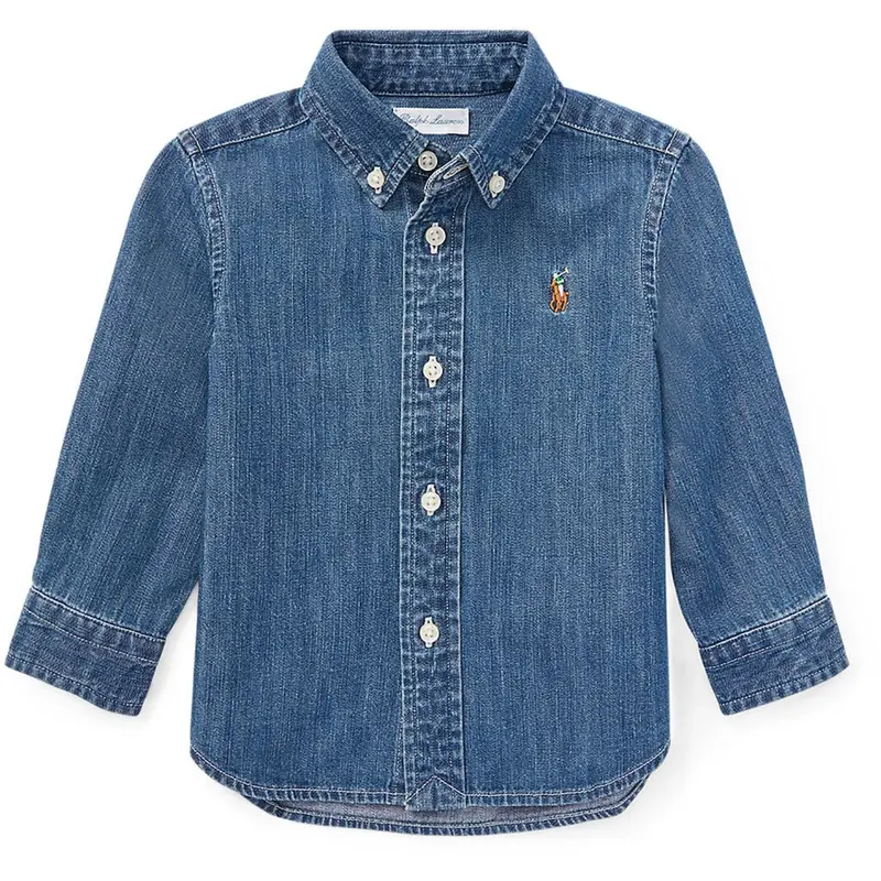 Ralph Lauren Baby Dk Blue Baby Boy Sport Shirt 1