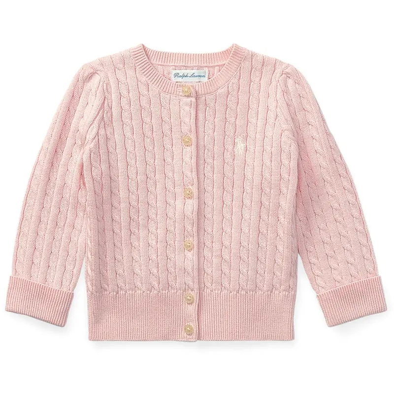 Ralph Lauren Baby Hint Of Pink Baby Girl Cardigan 1