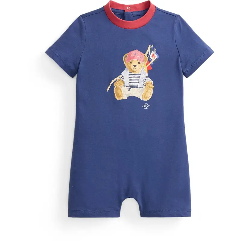 Ralph Lauren Baby Light Navy Shortall 1