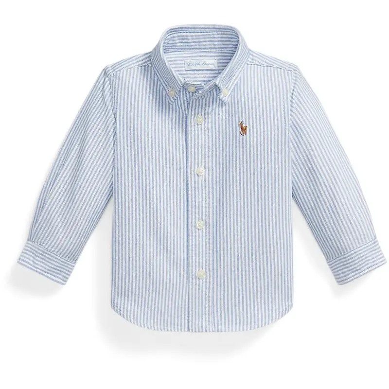Ralph Lauren Baby Lt Blue Stripe Sport Shirt 1