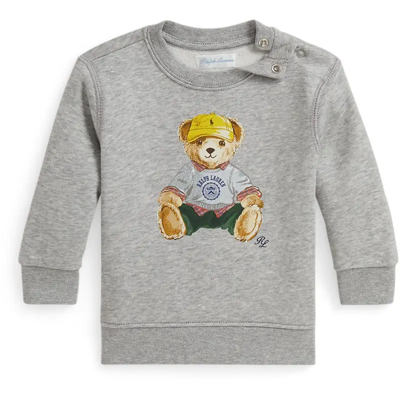 Ralph Lauren Baby Lt Grey Heather Baby Boy Sweatshirt 1