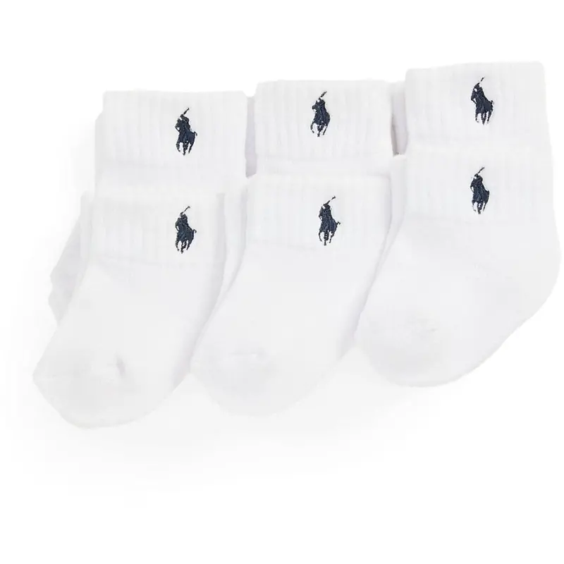 Ralph Lauren Baby Navy/White Baby Boy Ankle Socks 3-Pack 1