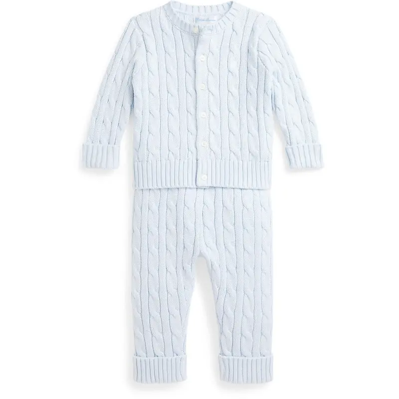 Ralph Lauren Baby Pearl Blue Baby Boy Jumper Set 1