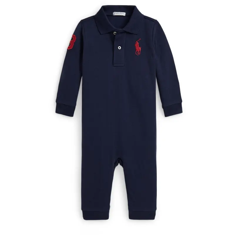 Ralph Lauren Baby Refined Navy Baby Boy Coverall 1