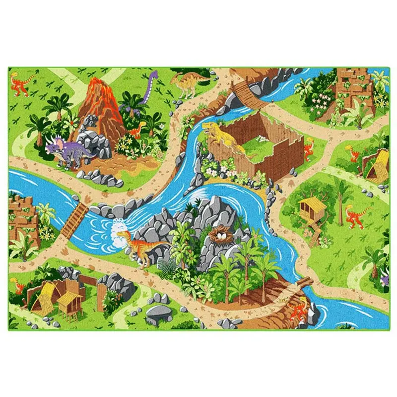 Rebel Roads Dino World Carpet - 95 X 133 Cm 1