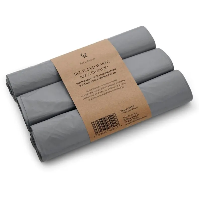 Recollector Iron Blue Recycled Waste Bags (3-Pack) 1