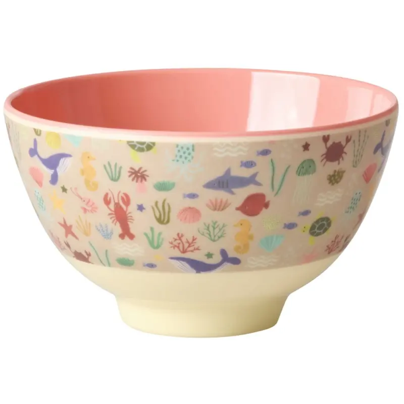 Rice Coral Ocean Print Melamine Bowl Small 300 Ml 1