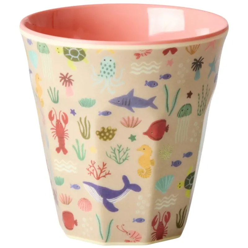 Rice Coral Ocean Print Melamine Kids Cup Small 160 Ml 1
