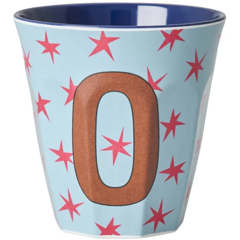 Rice Flowers Medium Melamine Cup With The Letter O 1