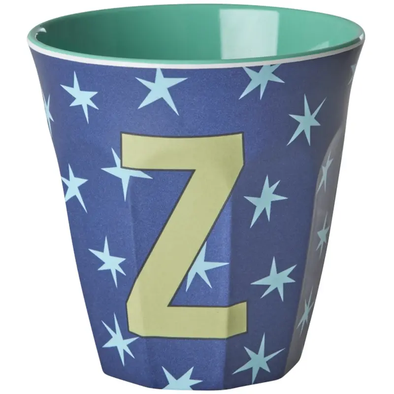 Rice Flowers Medium Melamine Cup With The Letter Z 1