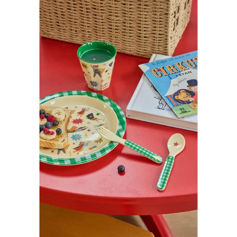 Rice Melamine Cup With Hero Print - Medium - Green - 250 Ml 2