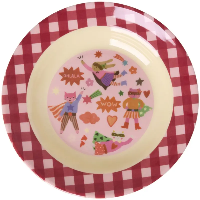 Rice Melamine Kids Bowl With Hero Print - Pink - 250 Ml 1