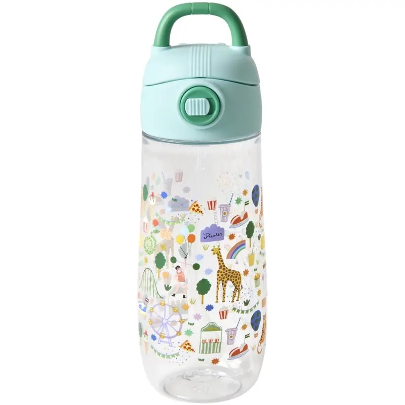 Rice Mint Fun Fair Print Plastic Kids Drinking Bottle 550 Ml 1