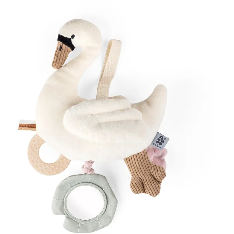 Sebra Beige Swan Activity Hanging Toy 1