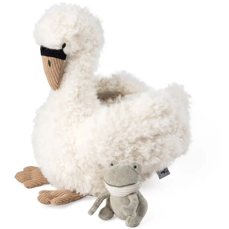 Sebra Beige Swan Activity Soft Toy 1