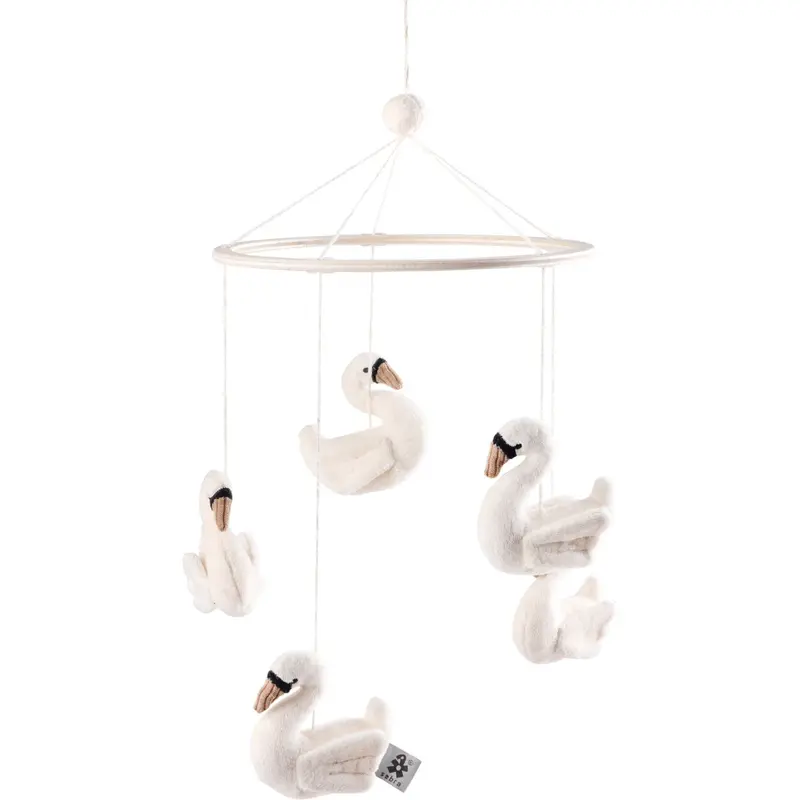 Sebra Beige Swans Baby Mobile 1