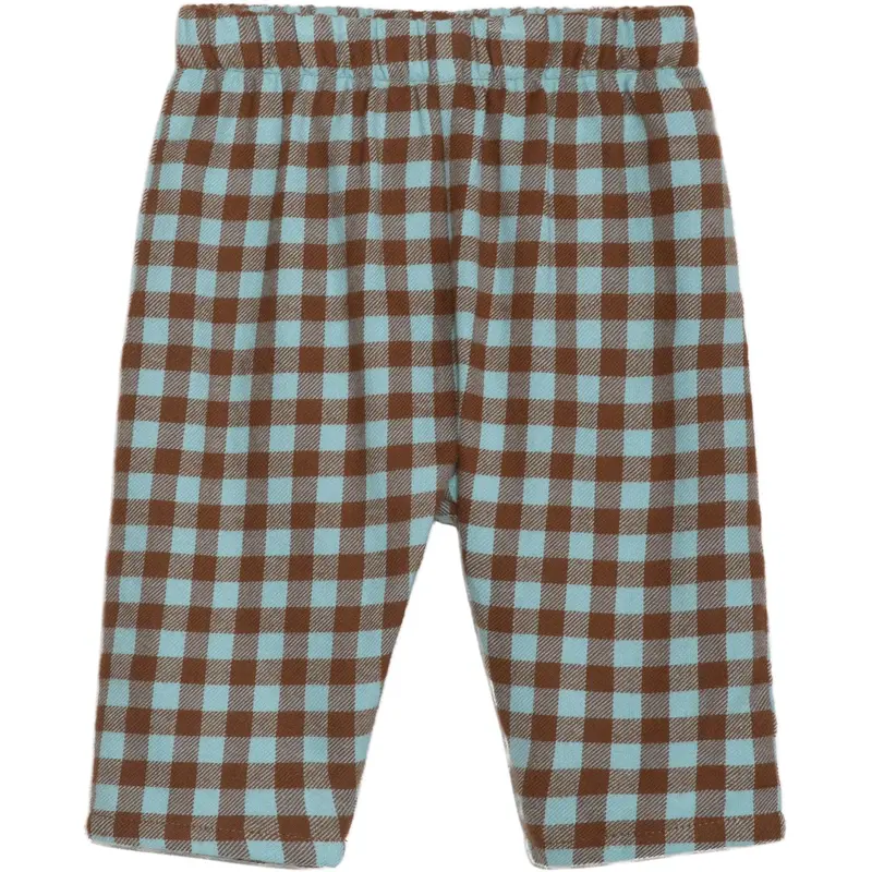 Serendipity Coffee Checks Baby Brushed Pants 1