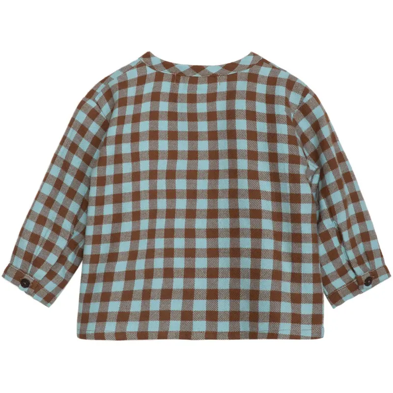 Serendipity Coffee Checks Baby Brushed Shirt 4