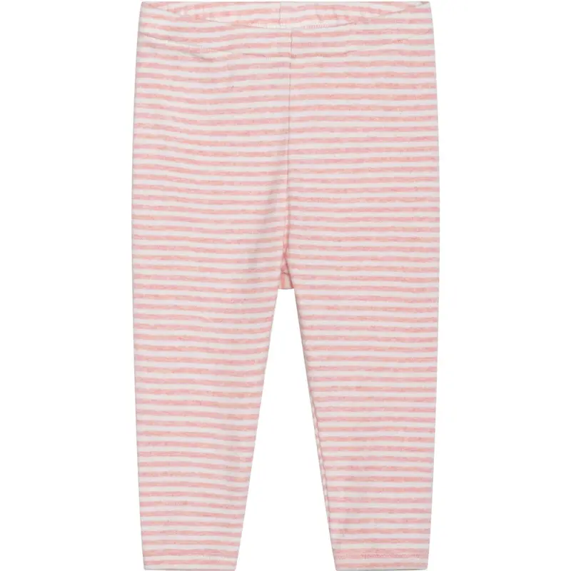 Serendipity Coral/Offwhite Baby Leggings Stripe 1