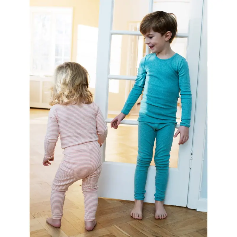 Serendipity Coral/Offwhite Baby Leggings Stripe 2