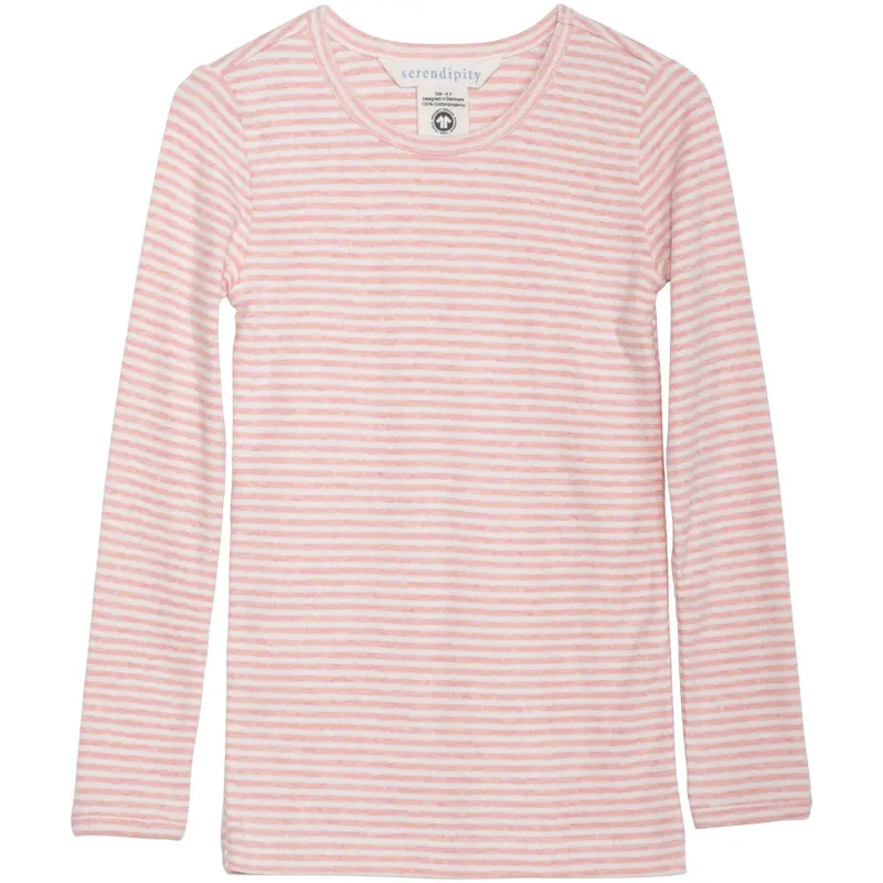 Serendipity Coral/Offwhite Slim Blouse Stripe 1