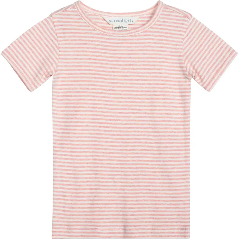 Serendipity Coral/Offwhite T-Shirt Stripe 1
