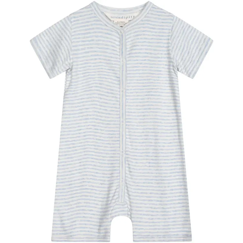 Serendipity Mist/Offwhite Baby Short Suit Stripe 1