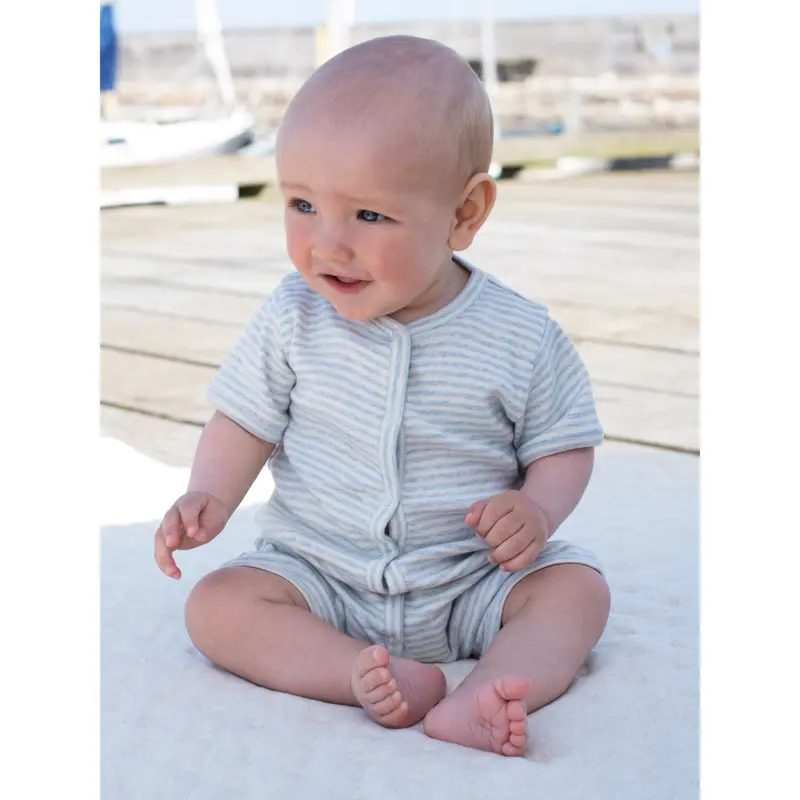 Serendipity Mist/Offwhite Baby Short Suit Stripe 2