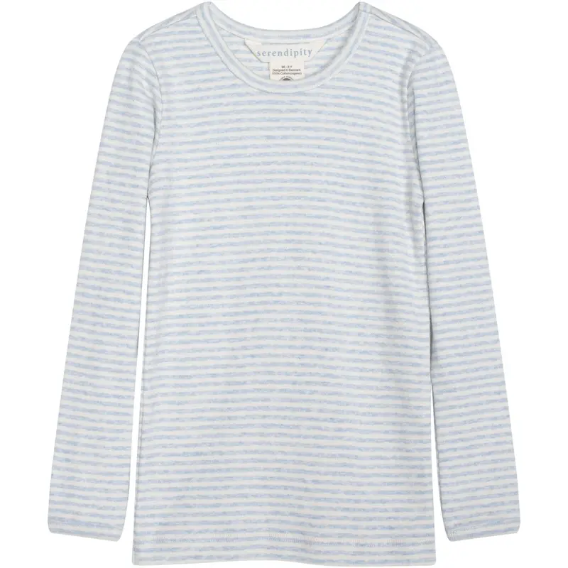 Serendipity Mist/Offwhite Slim Blouse Stripe 1