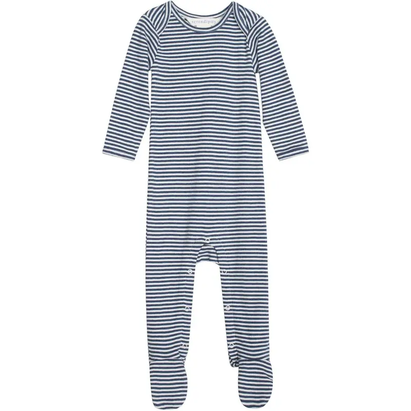 Serendipity Navy/Offwhite Baby Suit Stripe 1