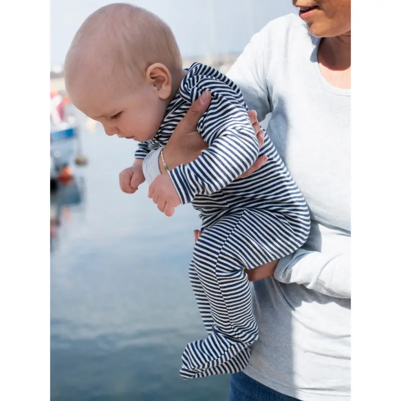 Serendipity Navy/Offwhite Baby Suit Stripe 2