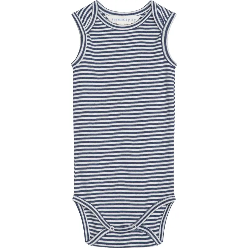 Serendipity Navy/Offwhite Baby Tank Stripe 1